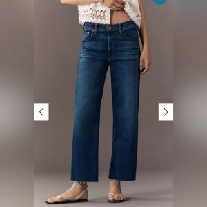 MOTHER The Rambler Zip High-Rise Straight-Leg Ankle Jeans